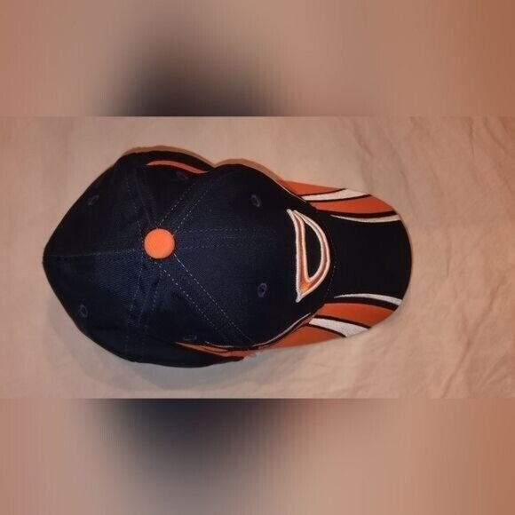 Reebok NFL Authentic Sideline Chicago Bears Baseball Cap Blue Orange preowned - Picture 9 of 13